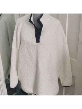 Lands End womens faux sherpa cozycore fleece pullover 🐑 Size 2X